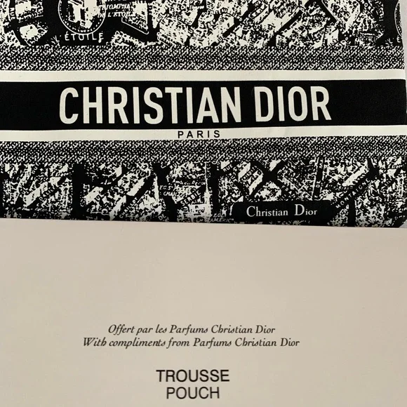 NIB Dior Black & White Plan De Paris Map VIP  Pouch /Makeup Bag - Picture 5 of 5
